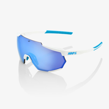 Gafas 100% Racetrap Movistar Team blanco lente azul Espejo 