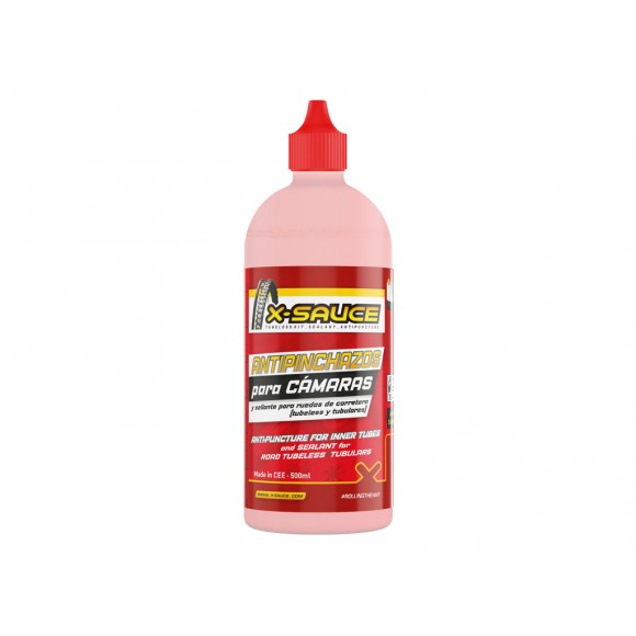 X-SAUCE tubeless anti-punção e tubo vermelho de 500ml 