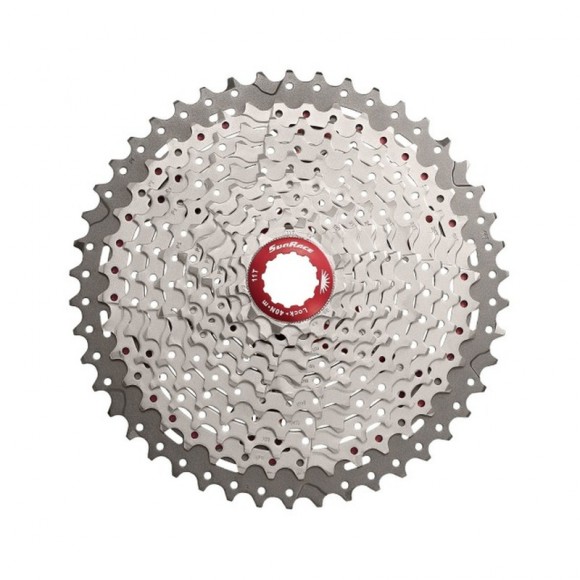 Cassette SUNRACE CSMX8 11v 11-42 aluminio rojo 