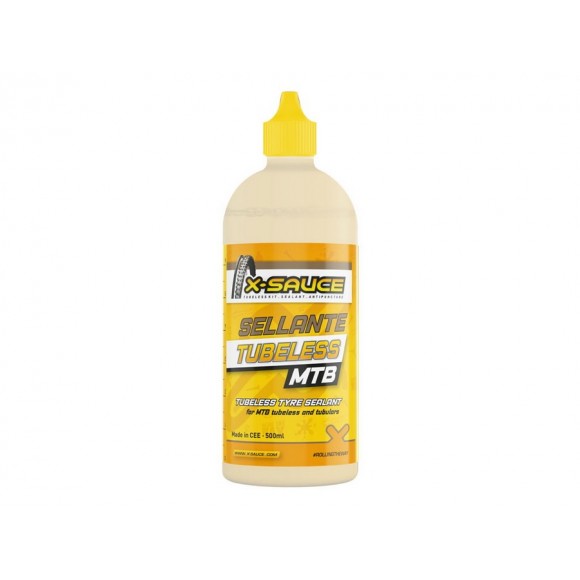 X-SAUCE liquide anti-crevaison tubeless 500 ml Jaune 