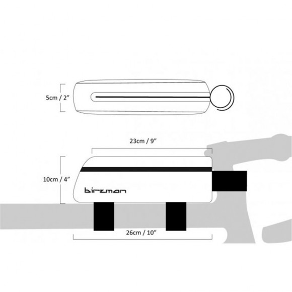 BIRZMAN Packman Travel Top Tube Bag 26x10x16 cm 0.8L 