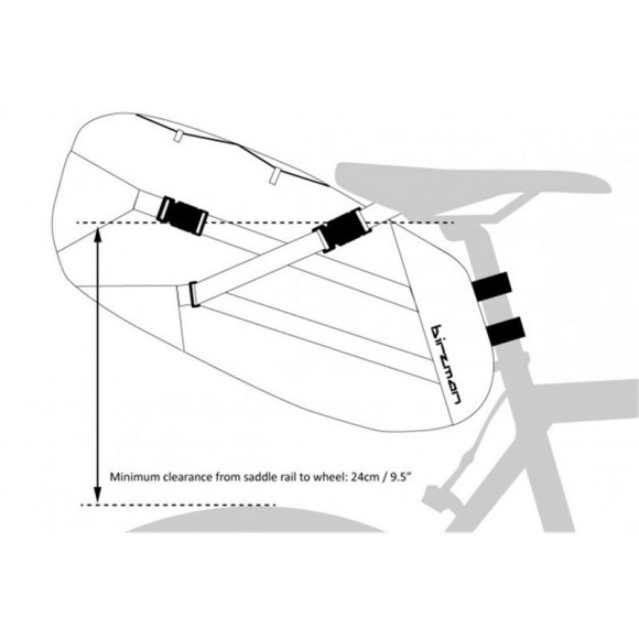 BIRZMAN Packman Travel saddle bag 50x18x16 cm 6L 