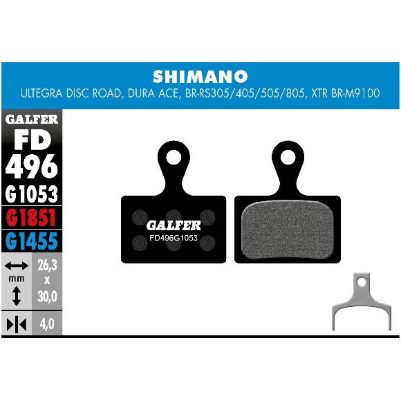 Pastillas de freno GALFER Disco de freno Standard SHIMANO XTR 