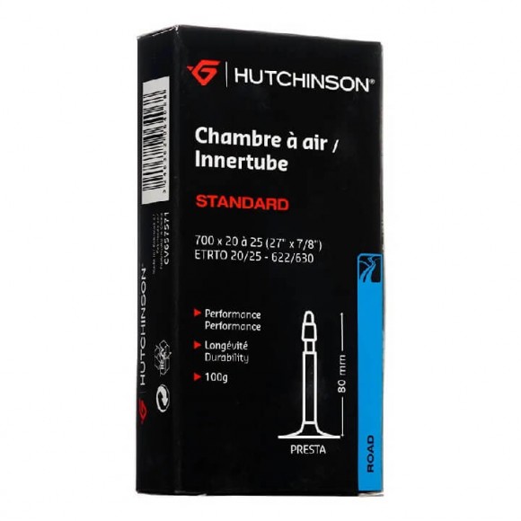Cámara HUTCHINSON 700x20-25 Presta 80 mm 