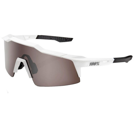 Glasses 100% Speedcraft SL Matte white Hiper Silver Mirror 