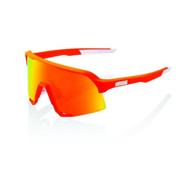 Lunettes 100% S3 Soft Tact Neon orange lente Hiper red Mirro 