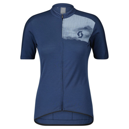 Maillot SCOTT WS Gravel Merino SS 2022 BLU MARINO L