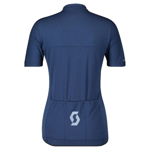 Maillot SCOTT WS Gravel Merino SS BLEU MARINE L