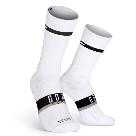 GOBIK Superb unisex socks Extra Long 2022 BLACK WHITE XS