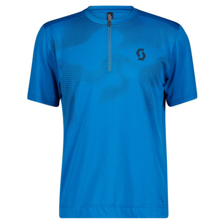 Maillot à manches courtes SCOTT MS Trail Flow Zip BLEU XL