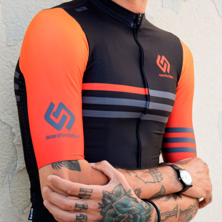 Maillot RACOR Sanferbike Navafría Limited Edition 2023 NEGRO NARANJA L