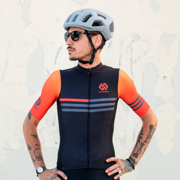 Maillot RACOR Sanferbike Navafría Limited Edition 2023 NEGRO NARANJA XXS