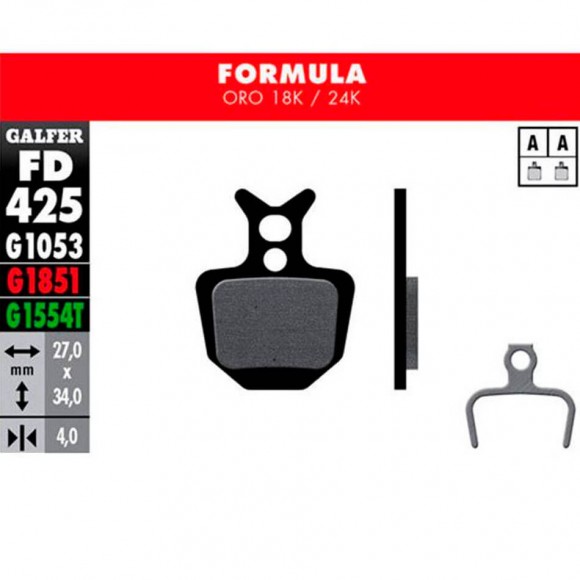 GALFER brake pads formula Gold 18K-24K 
