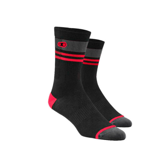CRANKBROTHERS Icon MTB Socks BLACK RED SM