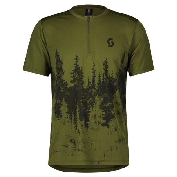 Camisa SCOTT MS Trail Flow ZIP SS LARANJA S