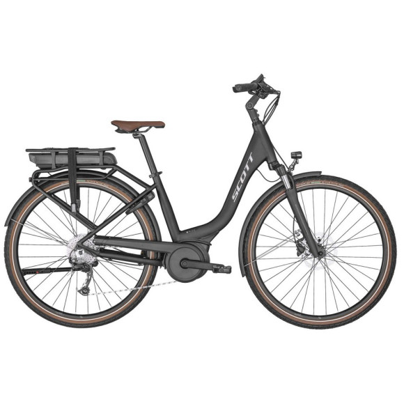 Bici elettrica unisex SCOTT Sub Active Eride 10 con portapacchi NEGRO S