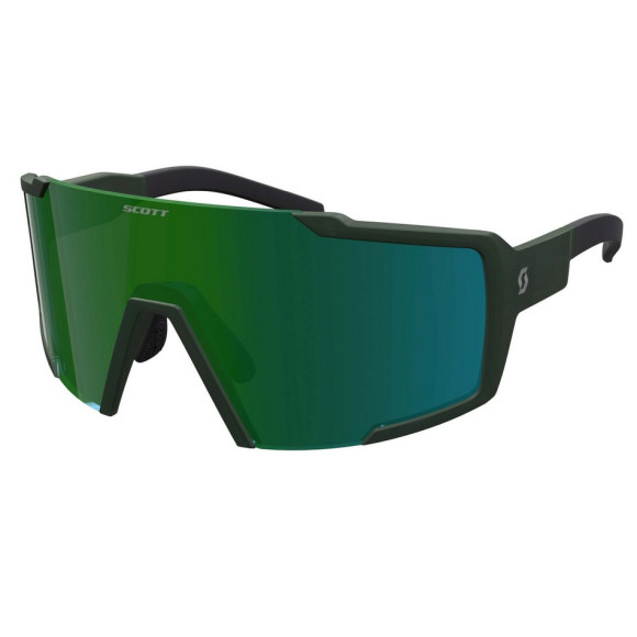 Óculos SCOTT Shield Verde Cáqui Verde Cromado 