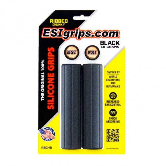 Punhos Chunky ESIGRIPS com nervuras preto 