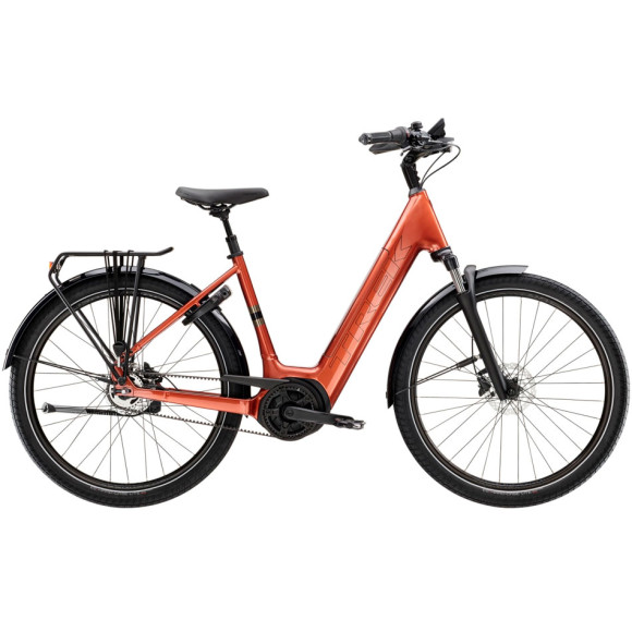 Bicicleta elétrica TREK District+ 4 Lowstep 725 Wh 2025 PRETO XL