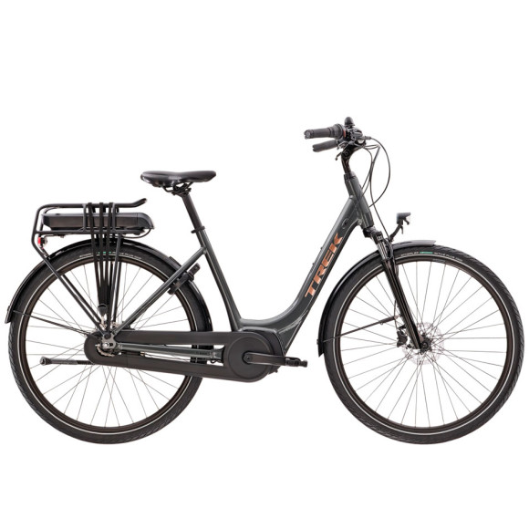 Bicicleta TREK District+ 1 Lowstep 300 Wh 2023 GRIS XL