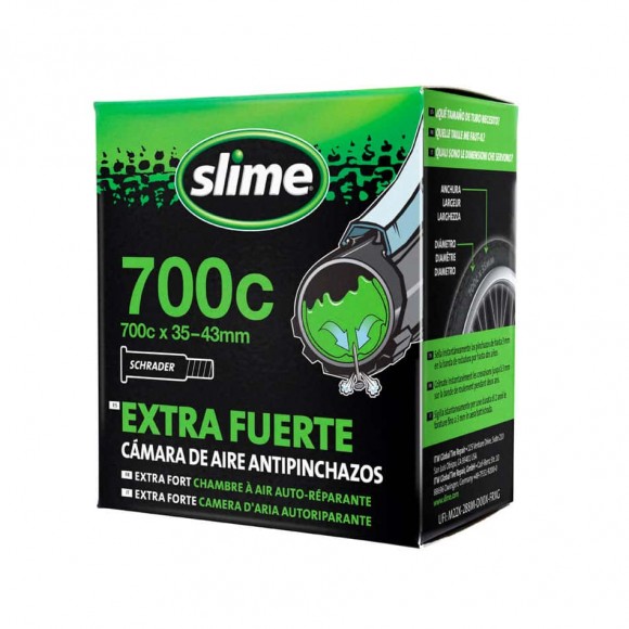 SLIME Gravel 700Cx35 Chambre à air anti-crevaison Schrader 43 mm 