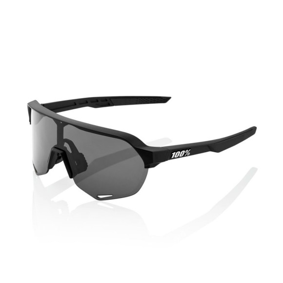 100% S2 Smoke Lens Soft Tact Black Glasses 
