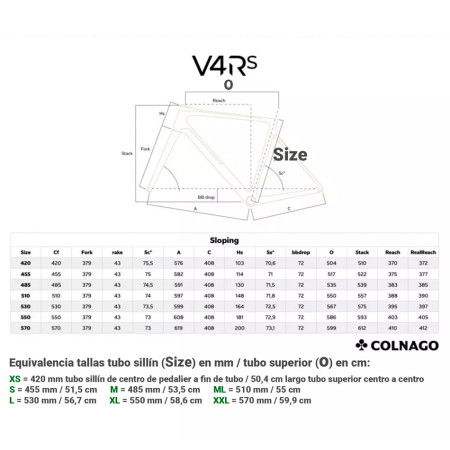 Bici COLNAGO V4RS Disc Ultegra Di2 ENVE SES NEGRO XS