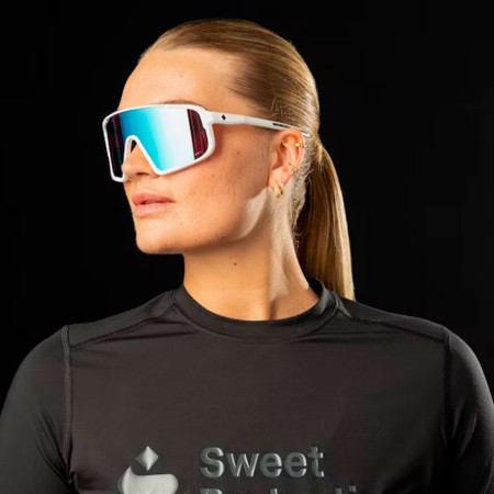 SWEET PROTECTION Lunettes Memento RIG Reflect Aquamarine Blanc Satiné 