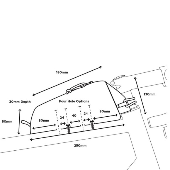 RESTRAP top tube bag with fixation without straps 0.8L 