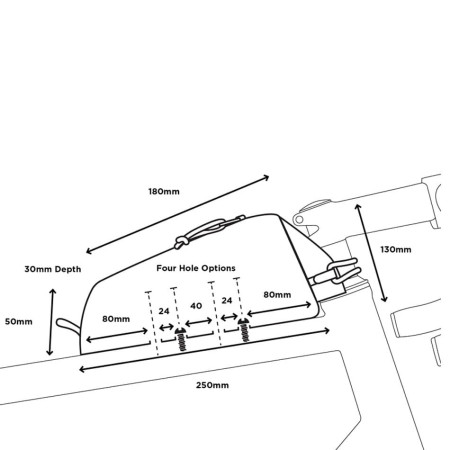 Bolsa tubo superior RESTRAP fijación sin correas 0.8L 