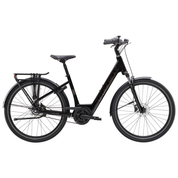 Bicicleta eléctrica TREK District+ 2 Belt Lowtep 2025 NEGRO L