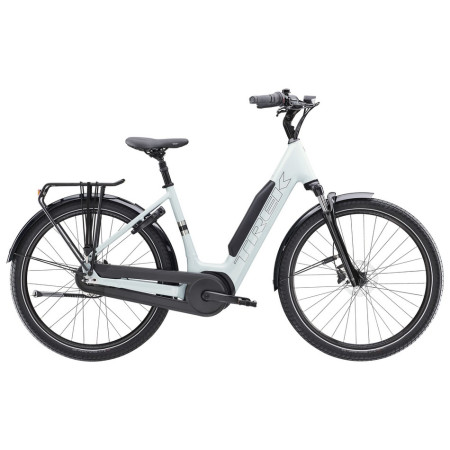 Vélo électrique TREK District+ 3 Lowstep 800 Wh 2025 GRIS XL