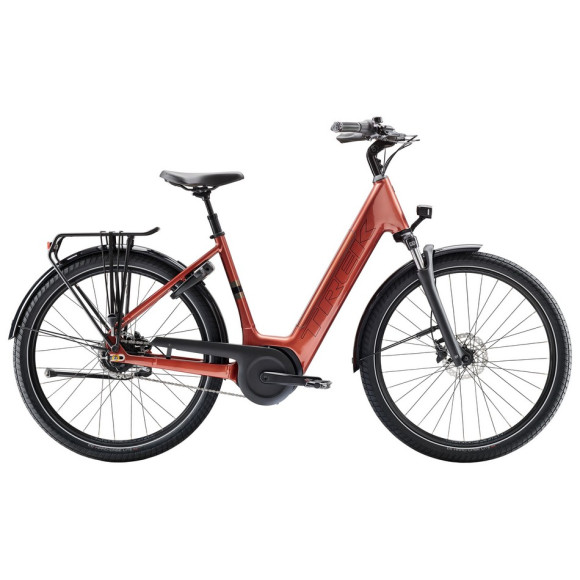 Bicicleta elétrica TREK District+ 4 Lowstep Coaster 545 Wh 2025 PRETO XL