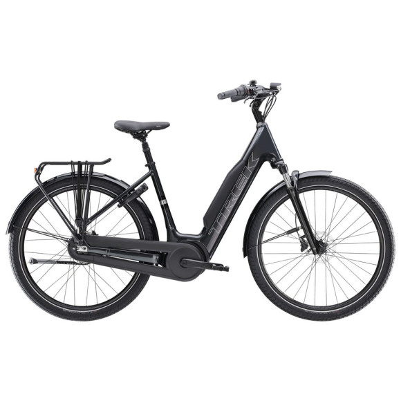 Vélo électrique TREK District+ 3 Lowstep 800 Wh 2025 GRIS XL