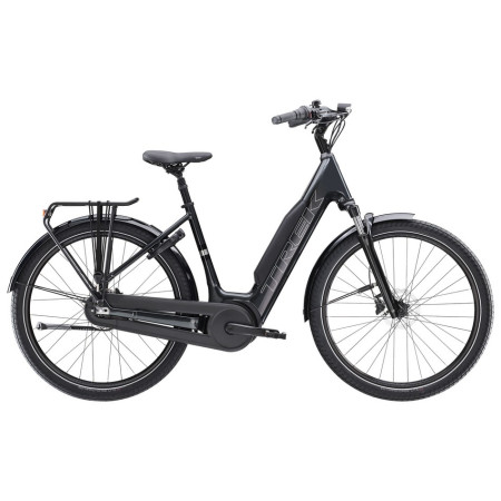 Vélo électrique TREK District+ 3 Lowstep 800 Wh 2025 GRIS XL