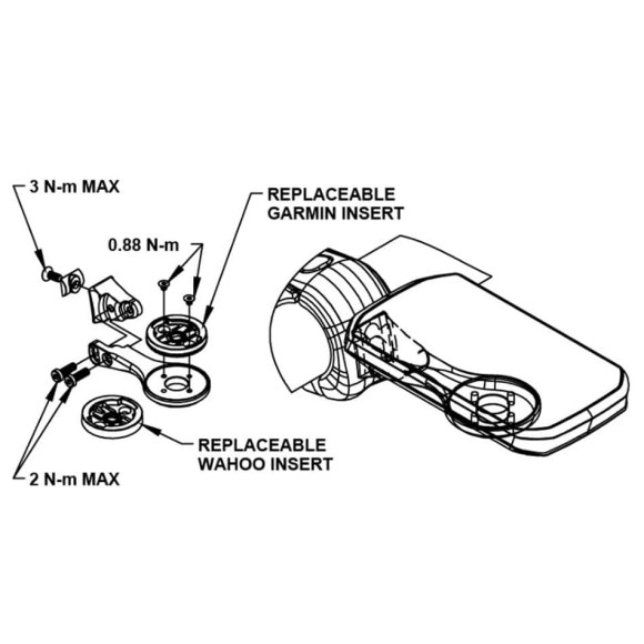 Supporto GPS 3T K-Edge Supporto Garmin e Wahoo per alimentazione MORE 