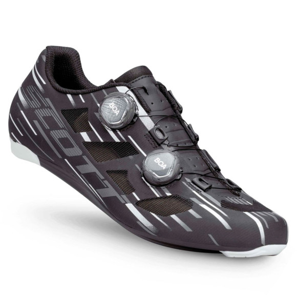 Sapatos SCOTT Road Vertec Vent BOA 2025 PRETO BRANCO 47
