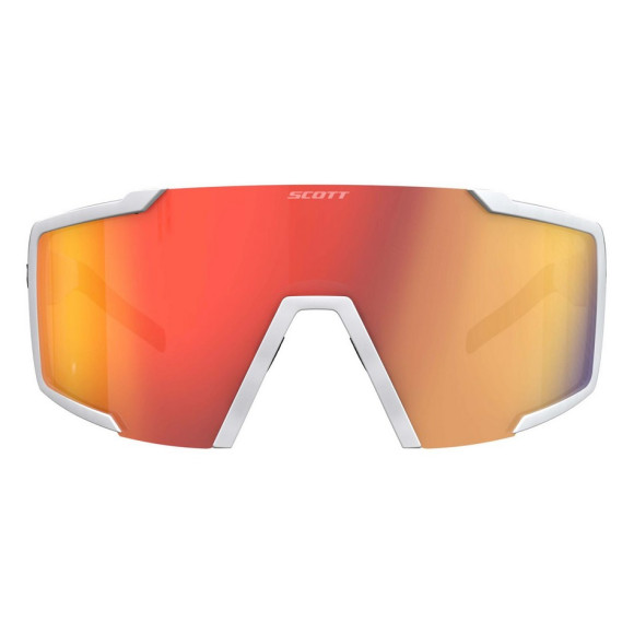 Lunettes de soleil SCOTT Shield Compact Blanc Mat Rouge Chrome 