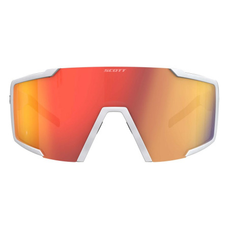 Lunettes de soleil SCOTT Shield Compact Blanc Mat Rouge Chrome 