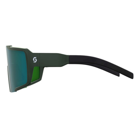 SCOTT Shield Compact Khaki Green Goggles Green Chrome Lenses 