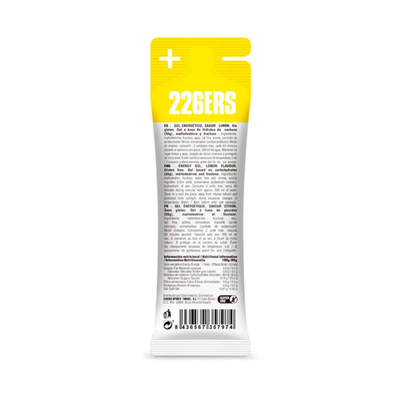 Gel 226ERS High Fructose 80 gr Limón 