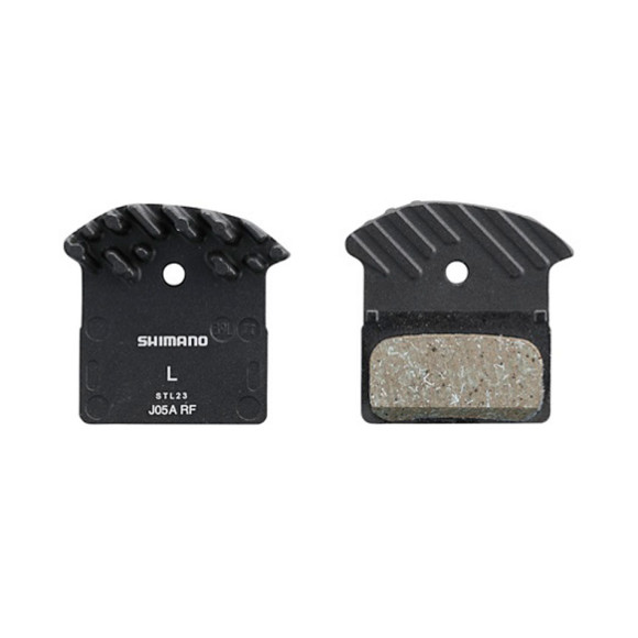 Pastiglie freno SHIMANO J05A-RF con aletta e molla con coppiglia 