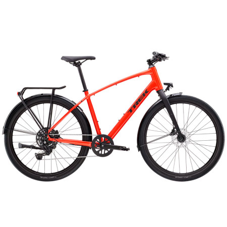 Bicicleta equipada com TREK Dual Sport 2 Gen 5 2025 VERMELHO S