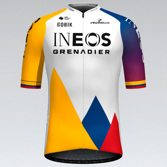 Maillot GOBIK Odyssey Ineos Grenadiers Colombia Unisex 2025 BLANCO S