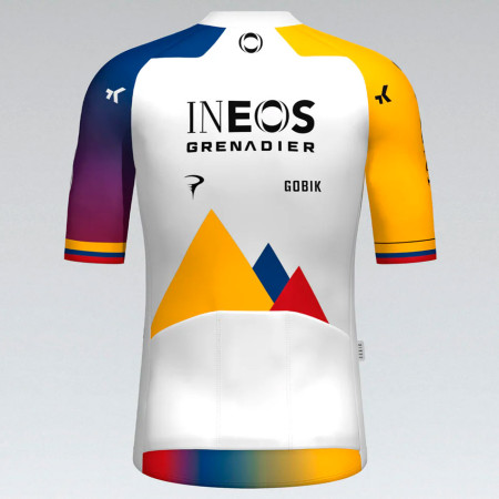 Camisa GOBIK Odyssey Ineos Grenadiers Colômbia Unissex 2025 BRANCO S