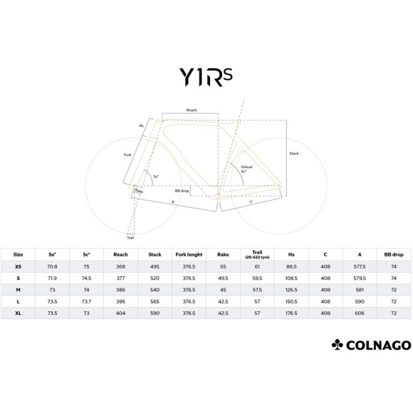 COLNAGO Y1RS frame BLACK WHITE M