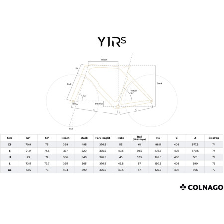 Quadro COLNAGO Y1RS PRETO BRANCO M