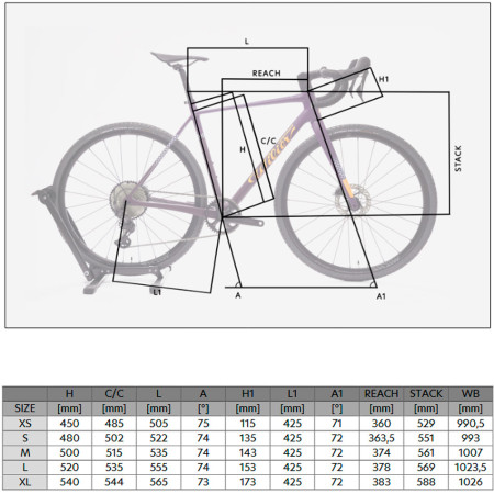 Vélo réflexe WILIER Bravo CX 105 Miche VIOLET XS