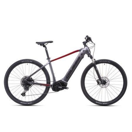 Bicicleta eléctrica CRUSSIS e-Cross 9.11 715 Wh 2026 GRIS ROJO M