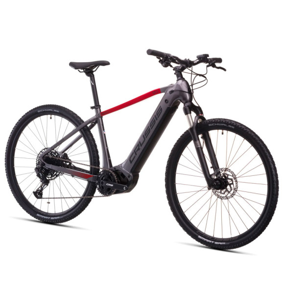 CRUSSIS e-Cross 9.11 715 Wh 2026 electric bike GREY RED M
